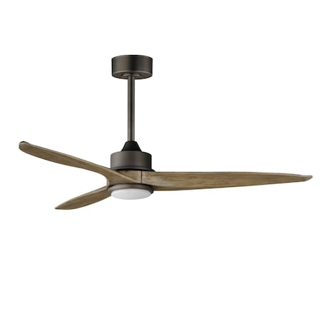 Maxim Lighting Woodwind 52'' Solid Wood Blade Fan w LED Light Kit, Charcoal Bronze 88831CHL